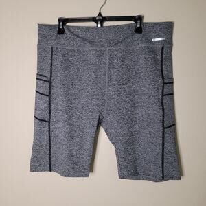 JGX Plus Size 3X Spandex Shorts - Gray & Black Activewear